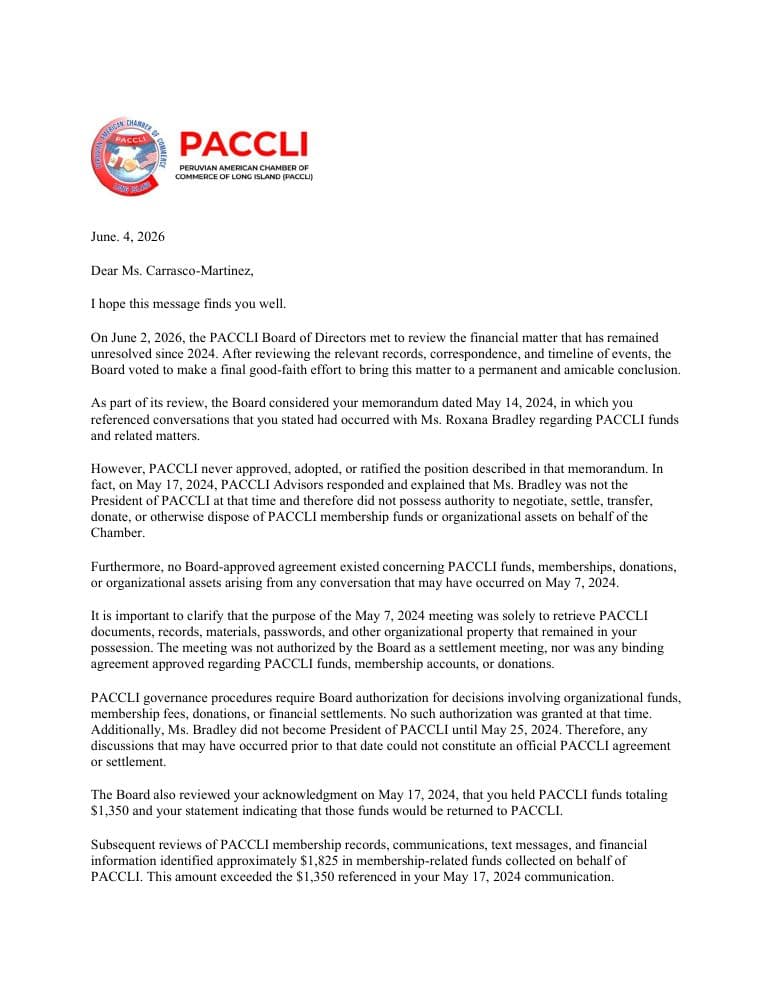 PACCLI Board Final Decision document preview