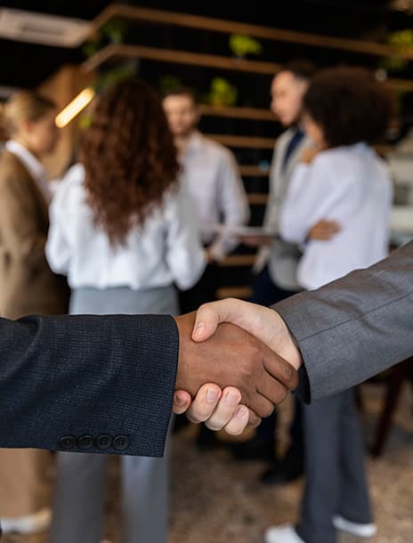 Business professionals networking and building professional connections