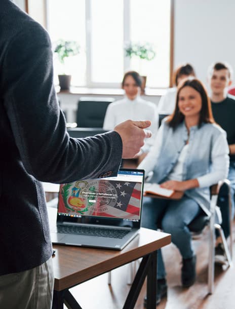 Professionals participating in a practical business training session