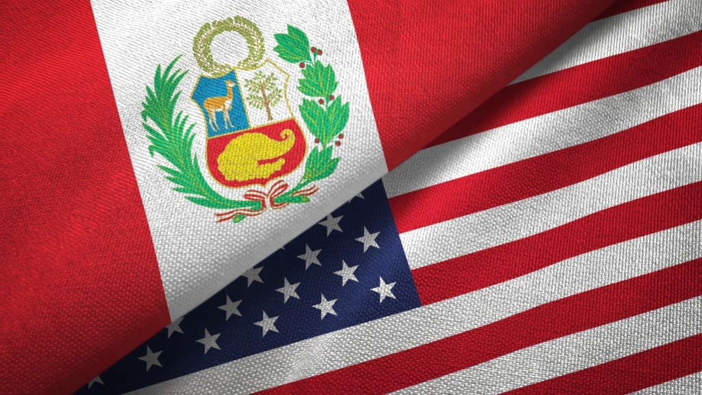 Business professionals representing connections between Peru and the United States