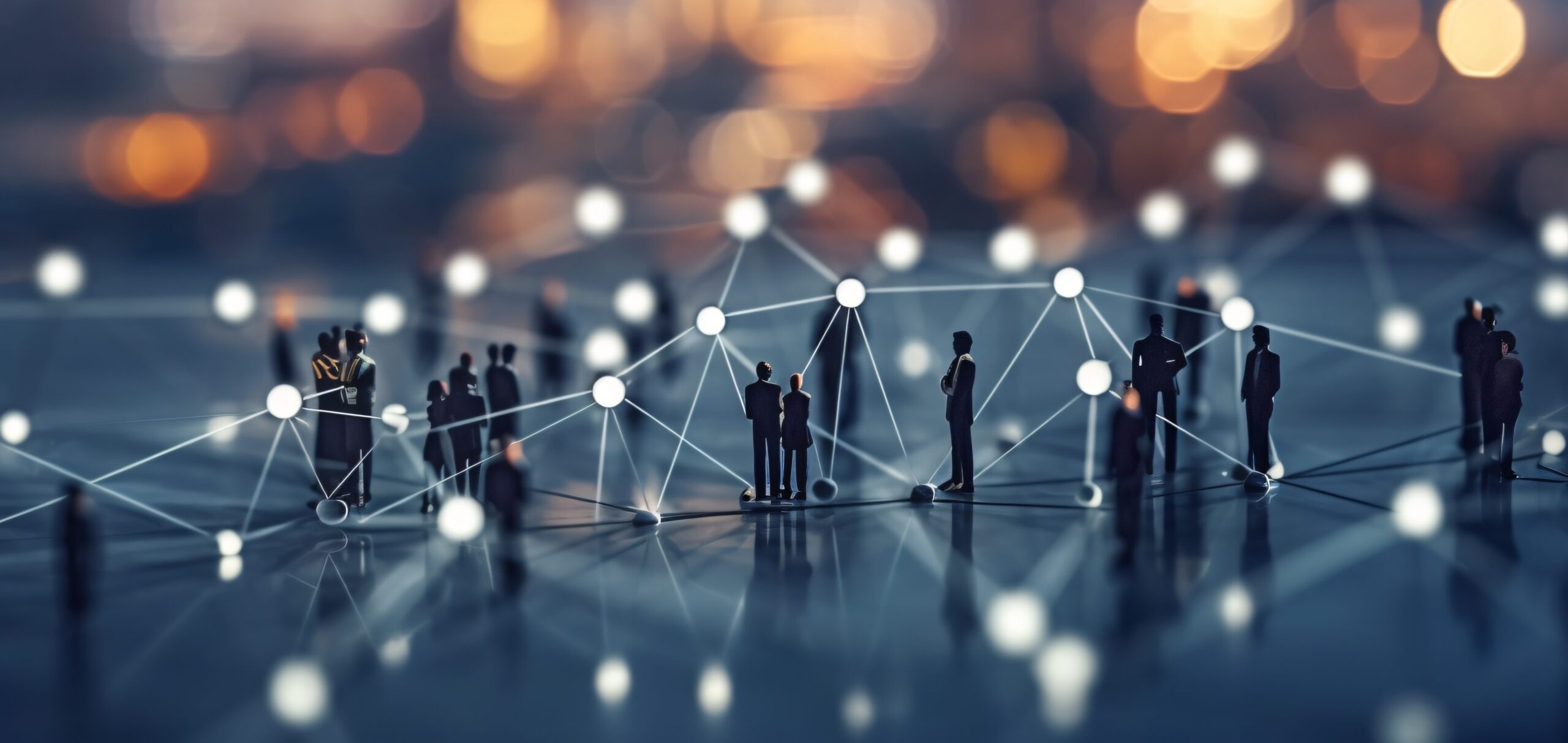 Professionals networking and developing business relationships